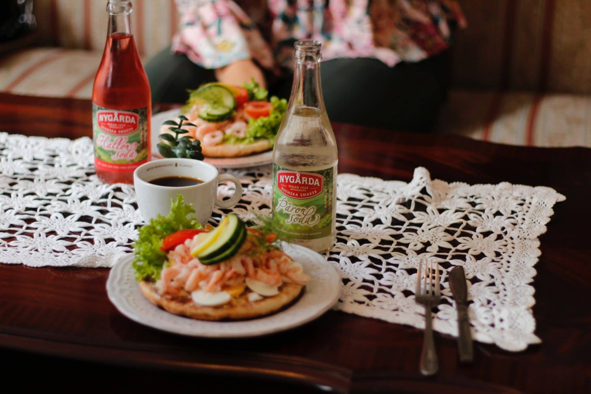 Räkmacka på Café Shalom i Oskarshamn.