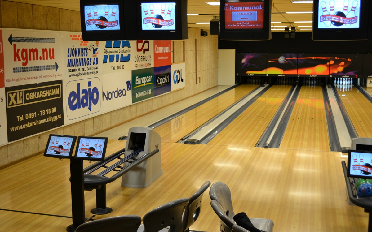 Foto från Oskarshamns bowlinghall.