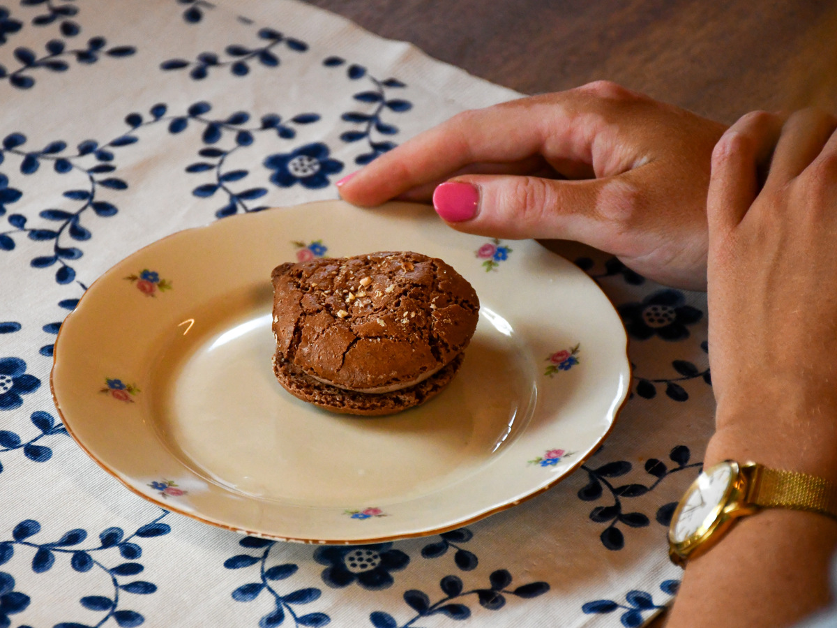 Bild på en kaka på café Felice i Oskarshamn.