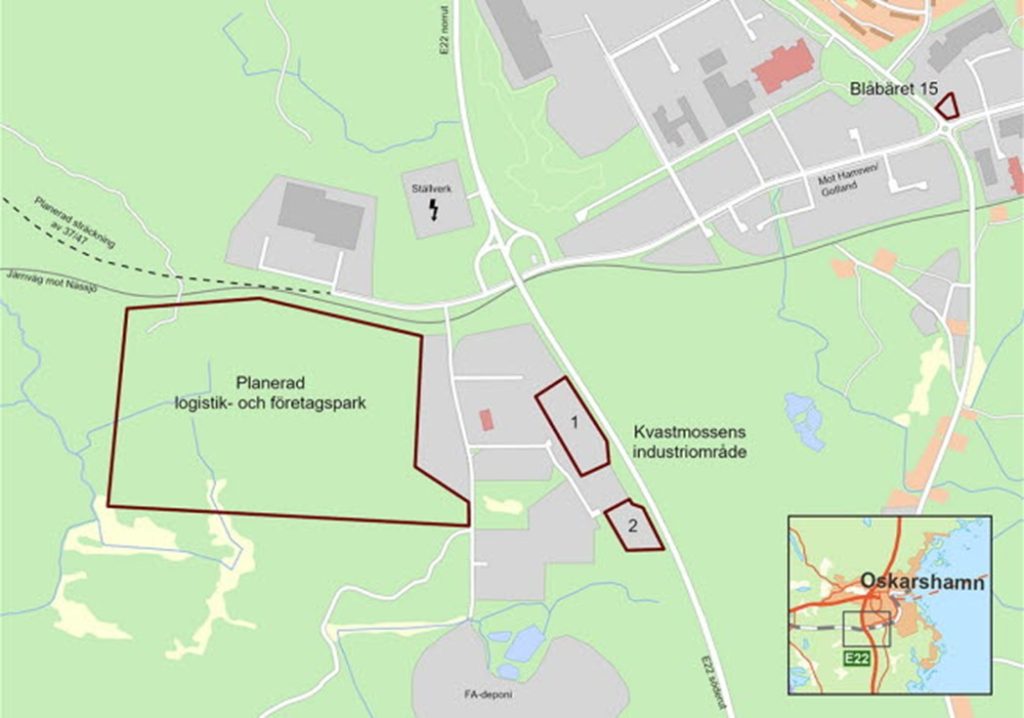 Liten karta Oskarshamn kommun