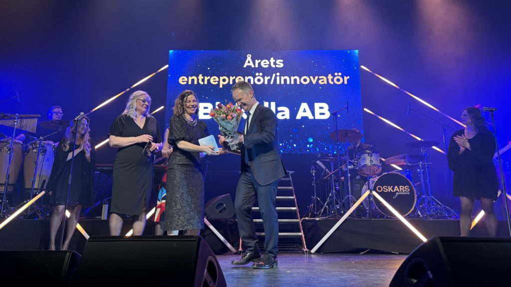 Blykalla AB tar emot pris för årets entreprenör på Oskarsgalan 2025.
