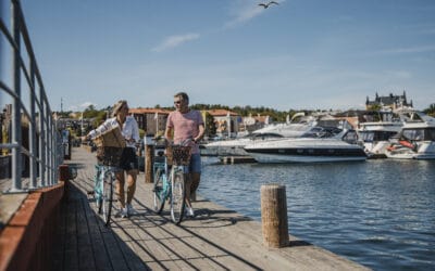 Oskarshamn cykel sommar hamnen