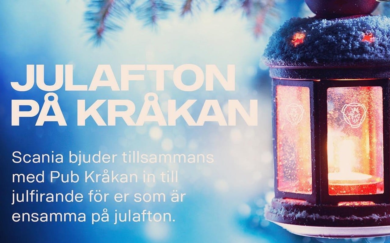 Jul på Pub Kråkan för ensamma på Julafton